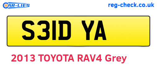 S31DYA are the vehicle registration plates.