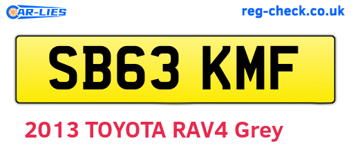 SB63KMF are the vehicle registration plates.