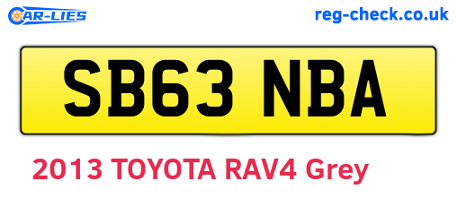 SB63NBA are the vehicle registration plates.
