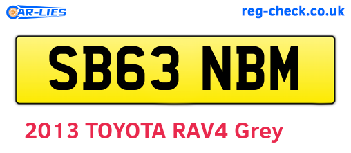 SB63NBM are the vehicle registration plates.