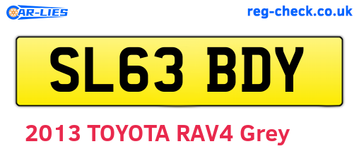 SL63BDY are the vehicle registration plates.