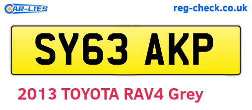 SY63AKP are the vehicle registration plates.