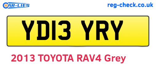 YD13YRY are the vehicle registration plates.