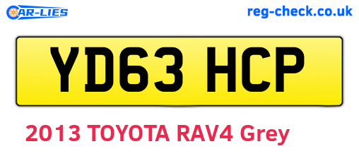 YD63HCP are the vehicle registration plates.