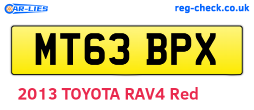 MT63BPX are the vehicle registration plates.