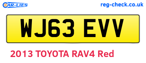 WJ63EVV are the vehicle registration plates.