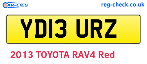 YD13URZ are the vehicle registration plates.