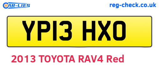 YP13HXO are the vehicle registration plates.