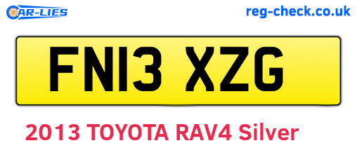 FN13XZG are the vehicle registration plates.