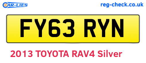 FY63RYN are the vehicle registration plates.