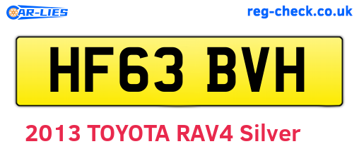 HF63BVH are the vehicle registration plates.