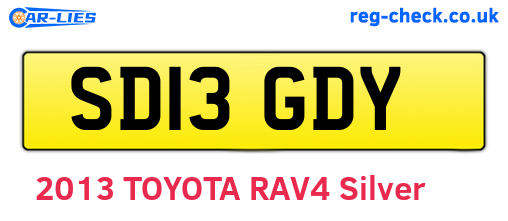SD13GDY are the vehicle registration plates.