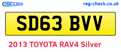 SD63BVV are the vehicle registration plates.