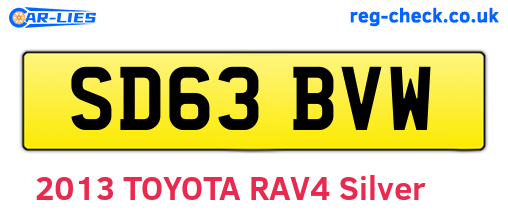 SD63BVW are the vehicle registration plates.