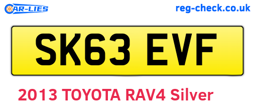 SK63EVF are the vehicle registration plates.