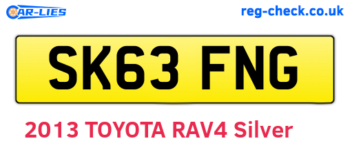 SK63FNG are the vehicle registration plates.