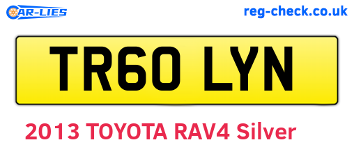 TR60LYN are the vehicle registration plates.