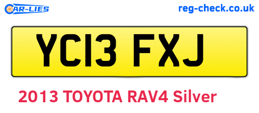 YC13FXJ are the vehicle registration plates.