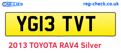 YG13TVT are the vehicle registration plates.