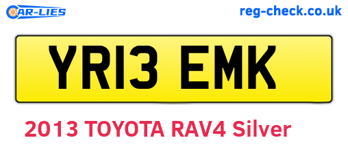 YR13EMK are the vehicle registration plates.