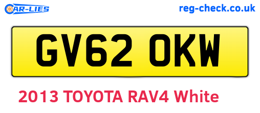 GV62OKW are the vehicle registration plates.