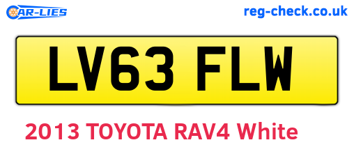 LV63FLW are the vehicle registration plates.