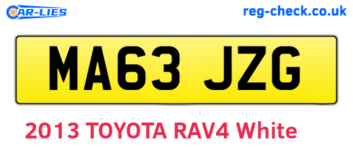 MA63JZG are the vehicle registration plates.