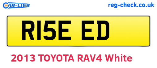 R15EED are the vehicle registration plates.