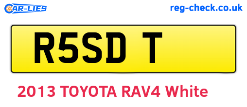 R5SDT are the vehicle registration plates.