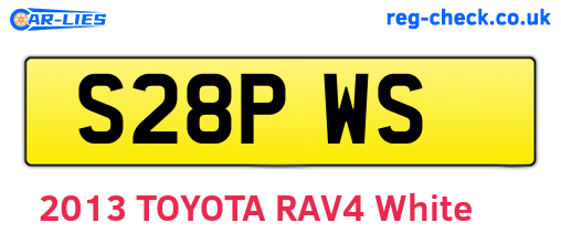 S28PWS are the vehicle registration plates.