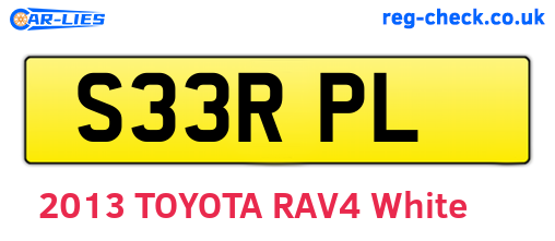 S33RPL are the vehicle registration plates.