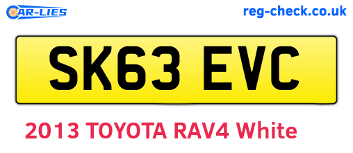 SK63EVC are the vehicle registration plates.