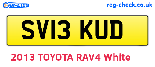SV13KUD are the vehicle registration plates.