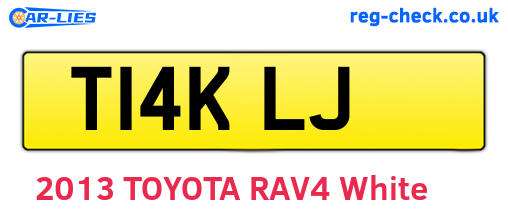 T14KLJ are the vehicle registration plates.