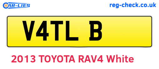 V4TLB are the vehicle registration plates.