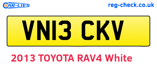 VN13CKV are the vehicle registration plates.