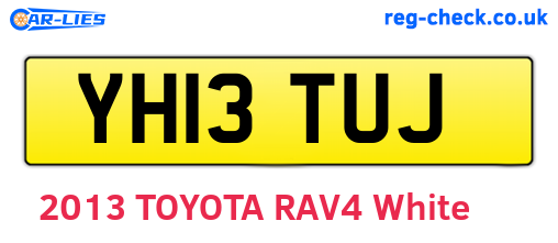 YH13TUJ are the vehicle registration plates.