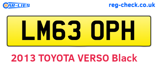 LM63OPH are the vehicle registration plates.