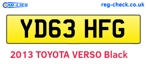 YD63HFG are the vehicle registration plates.