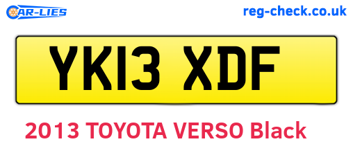 YK13XDF are the vehicle registration plates.