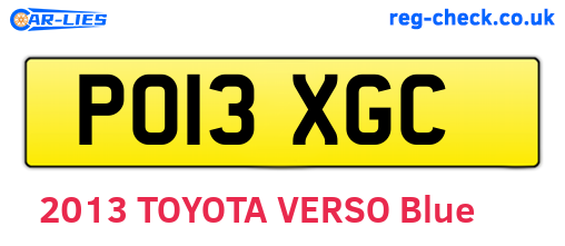 PO13XGC are the vehicle registration plates.
