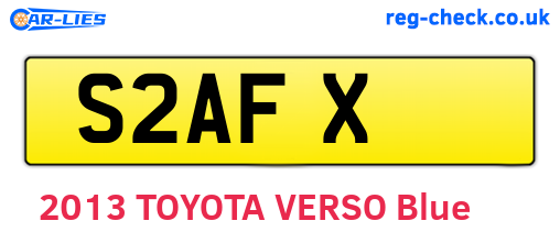 S2AFX are the vehicle registration plates.