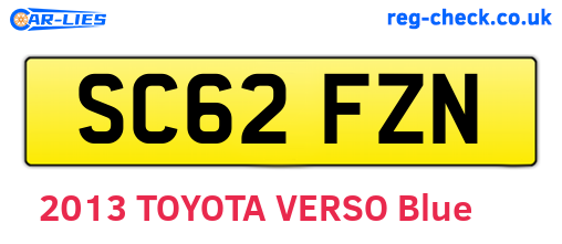 SC62FZN are the vehicle registration plates.