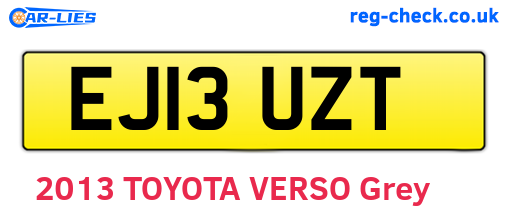 EJ13UZT are the vehicle registration plates.