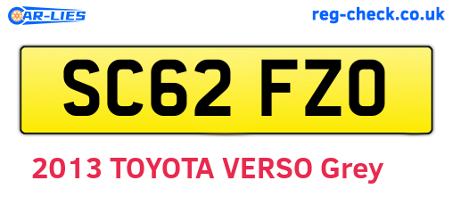 SC62FZO are the vehicle registration plates.