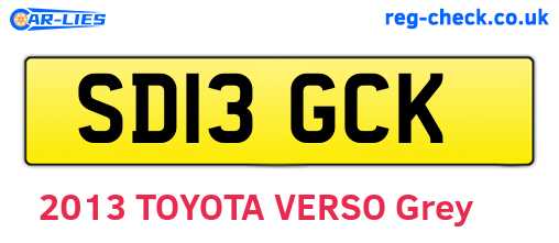 SD13GCK are the vehicle registration plates.