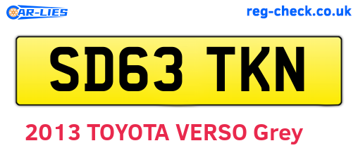 SD63TKN are the vehicle registration plates.