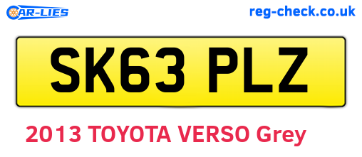 SK63PLZ are the vehicle registration plates.