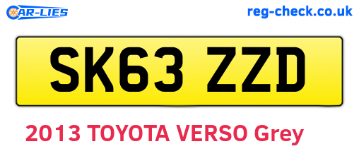 SK63ZZD are the vehicle registration plates.