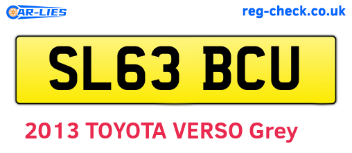 SL63BCU are the vehicle registration plates.